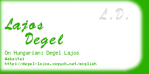lajos degel business card